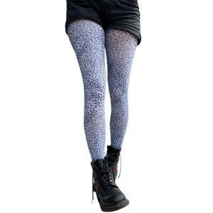 Petite Leopard patterned Tights white for women